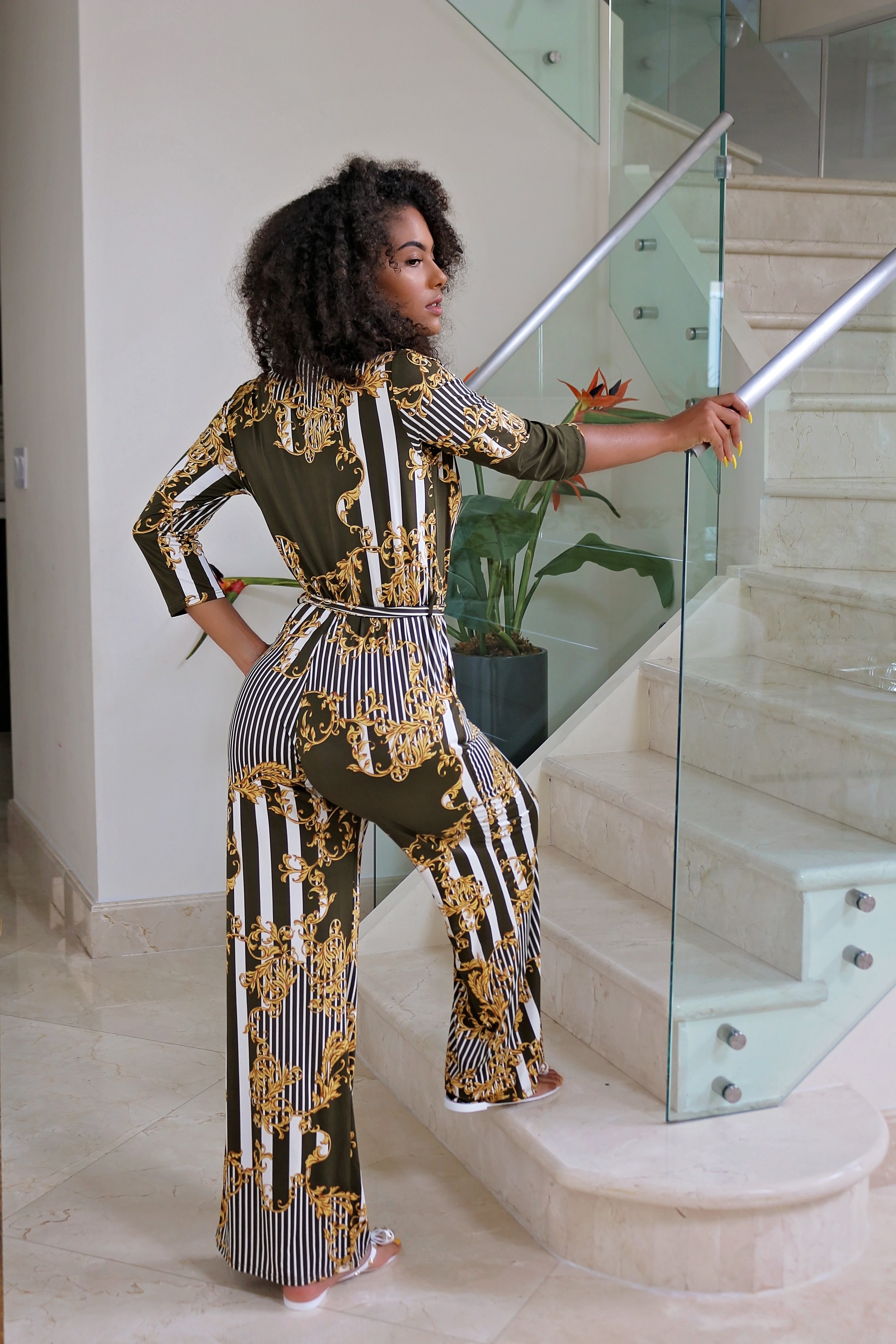 Nik Feeling Olive Jumpsuit - Semai House Of fashion