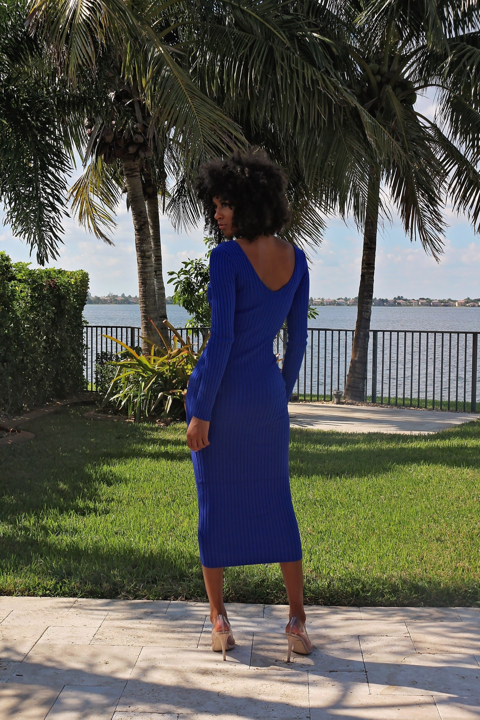 Carmen - Breezing Through Midi Dress- Blue - Semai House Of fashion