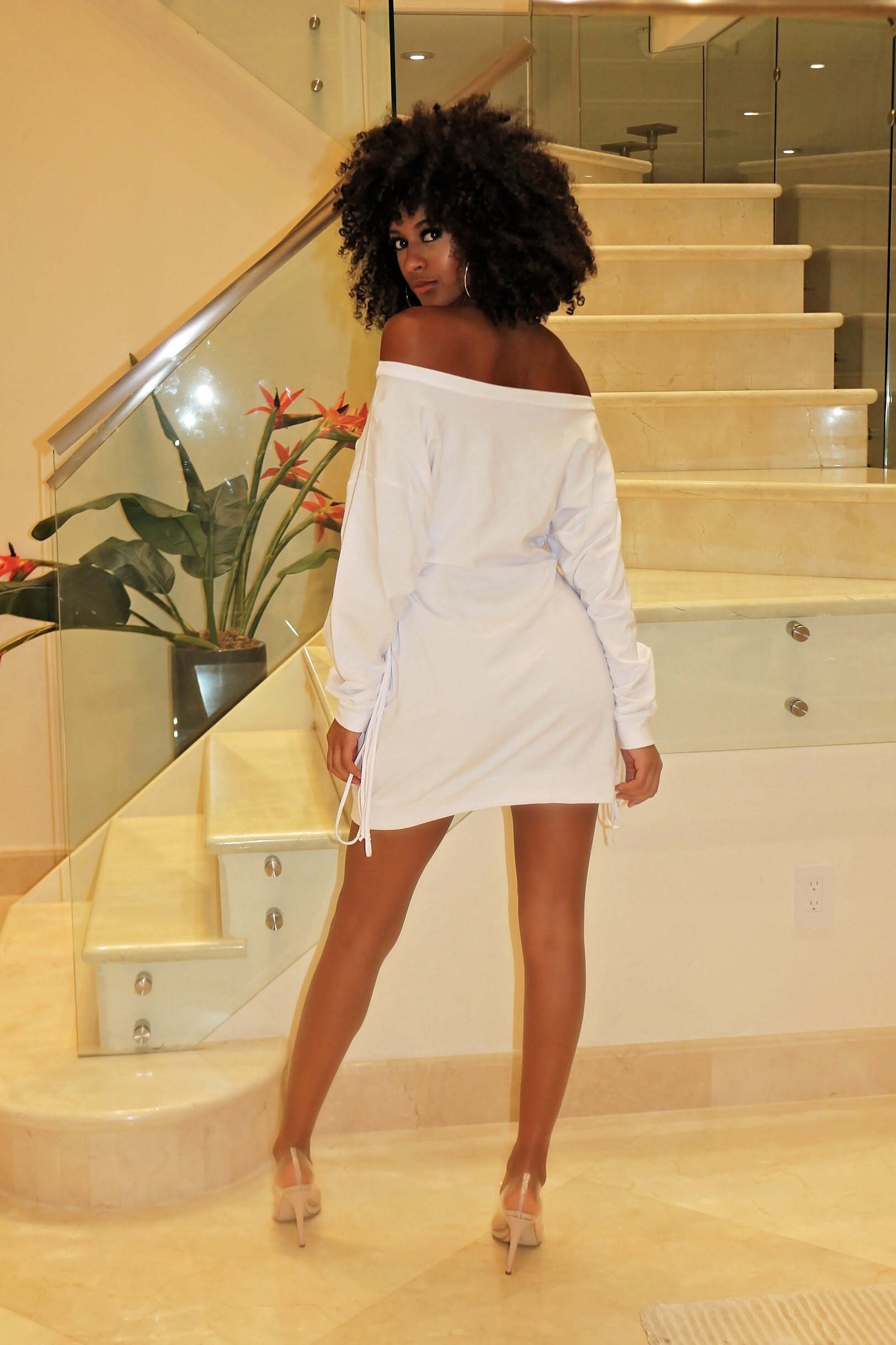 Tie Top Dress White - Semai House Of fashion