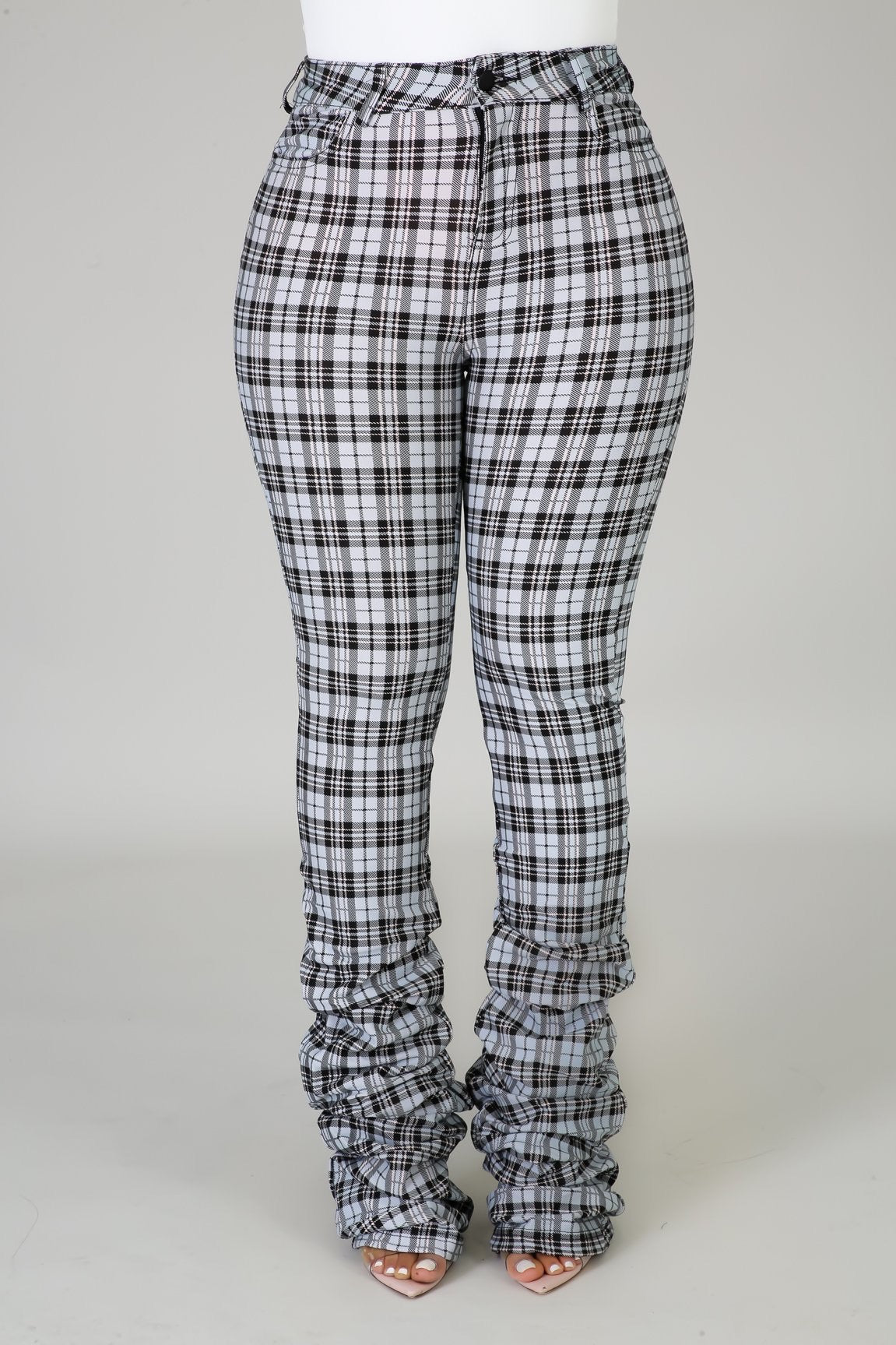 Plaid Pants - sky blue - Semai House Of fashion