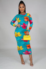 Fit My body pretty flowers dress - Semai House Of fashion