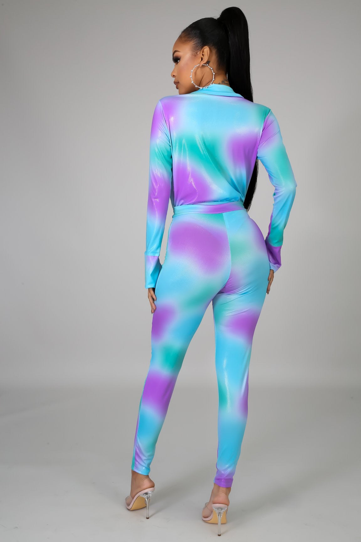 Multi Print Bodysuit Pants Sets - Semai House Of fashion