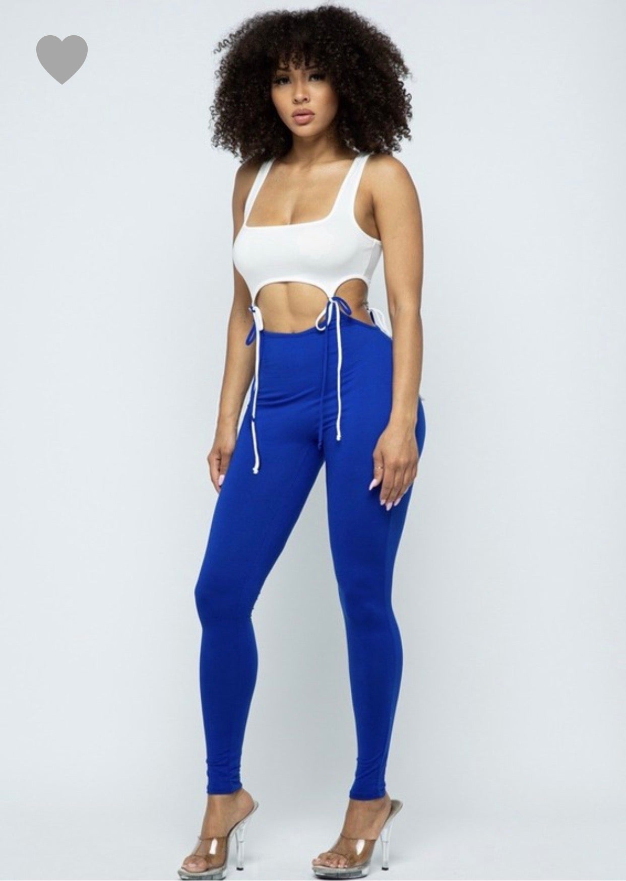 Two Tone Connection Jumpsuit- Blue - Semai House Of fashion