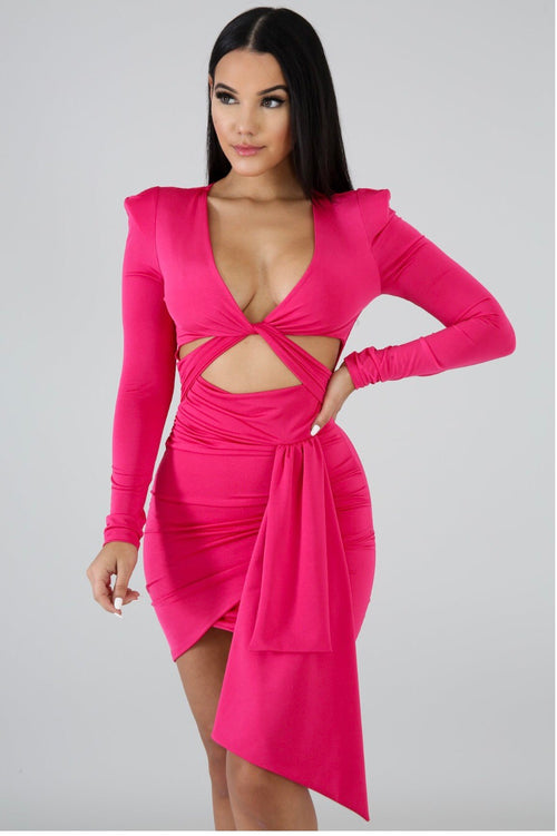 Niya Pretty Girl In Pink Mini Dress - Semai House Of fashion