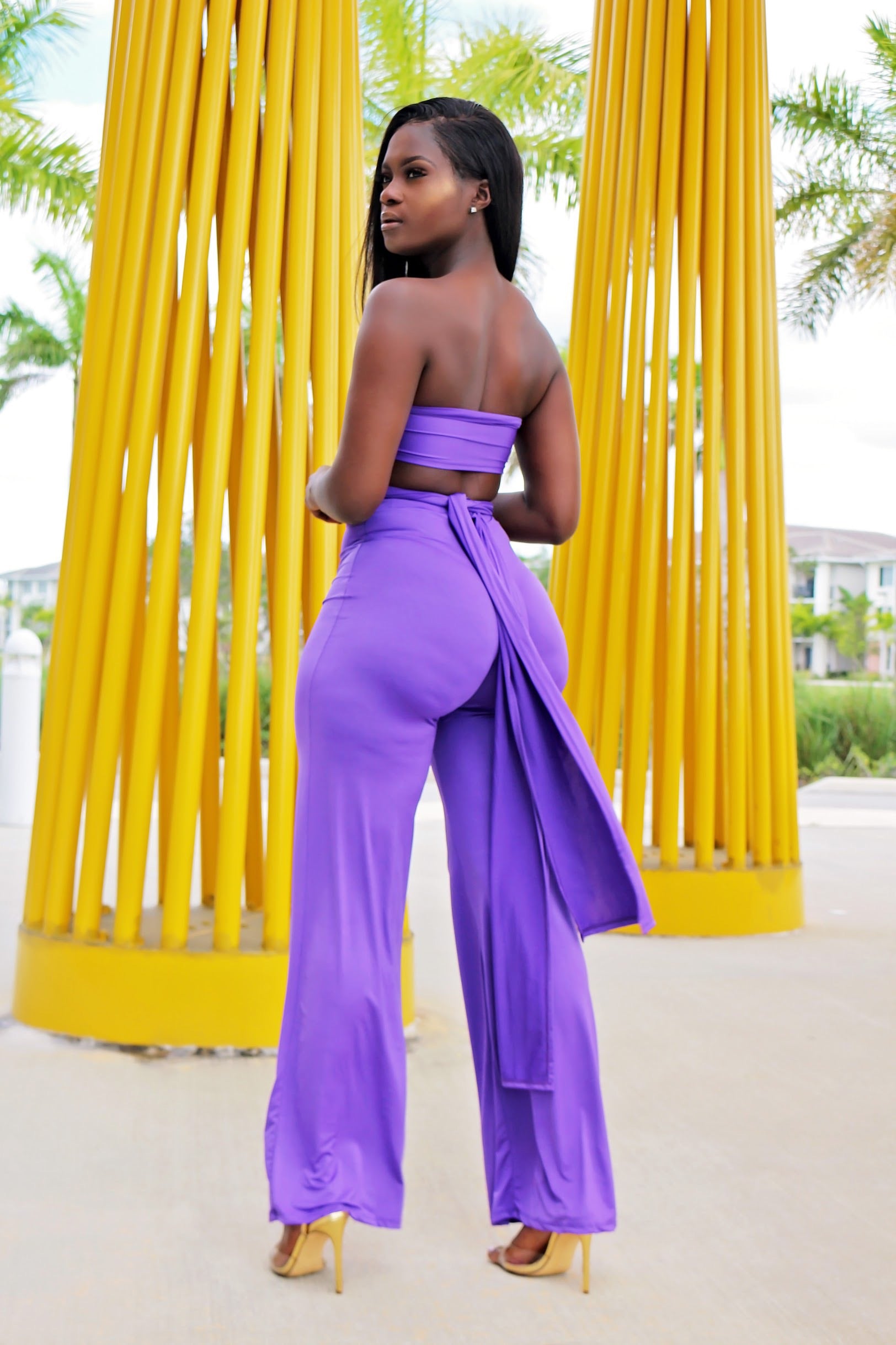 Calling My Name 3 piece Set Purple - Semai House Of fashion